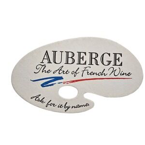 Auberge The Art of French Wine Palette Shaped Paper‎ Coaster Barware